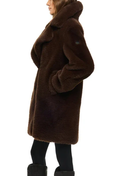 Sam . Marla Faux Fur Coat In Brown