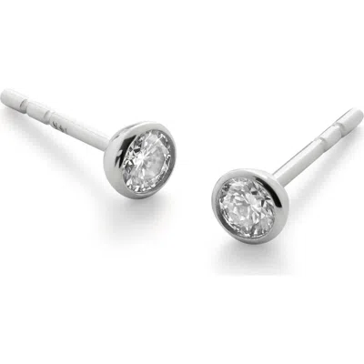 Monica Vinader Lab Grown Diamond Solitaire Stud Earrings In Metallic