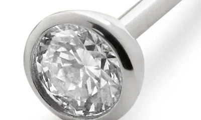 Monica Vinader Lab Grown Diamond Solitaire Stud Earrings In Metallic