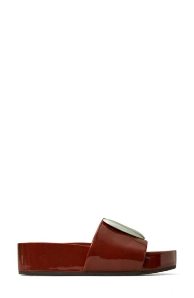 Tory Burch Patos Platform Slide Sandal In Brown