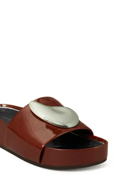 Tory Burch Patos Platform Slide Sandal In Brown