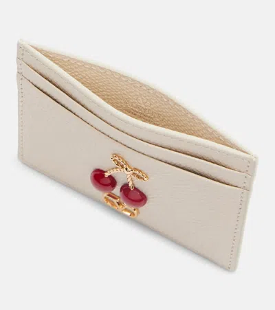 Valentino Embellished Leather Card Holder In Multi