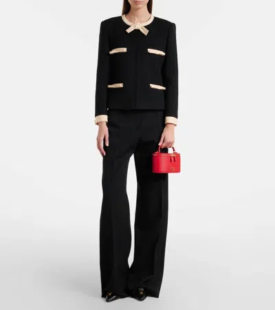 Valentino Vlogo Mini Leather Vanity Bag In Red