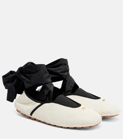 Valentino Rythmika Perforated Leather Ballet Flats In Multi