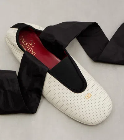 Valentino Rythmika Perforated Leather Ballet Flats In Multi
