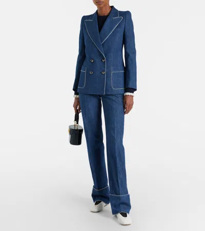 Valentino Rythmika Perforated Leather Ballet Flats In Multi