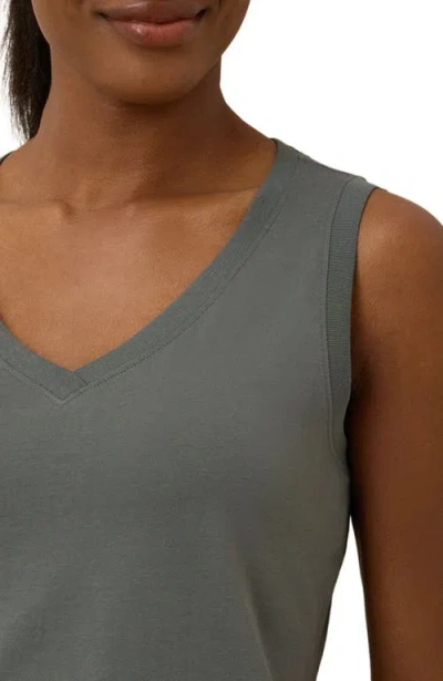 Pact Organic Cotton Softspun V-neck Tank In Gray