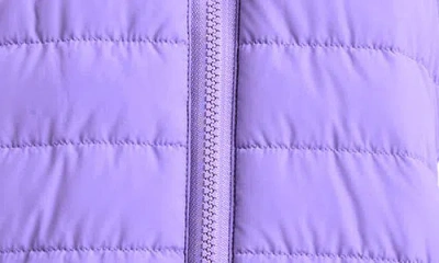 Primary Kids' Reversible Fleece Puffer Jacket In Purple