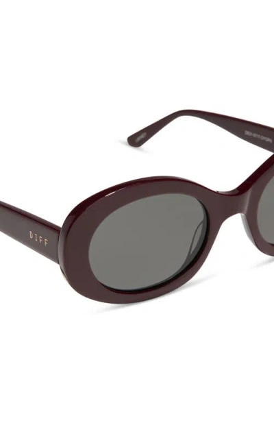 Diff Lainey 52mm Oval Sunglasses In Brown
