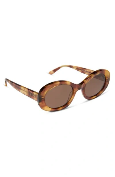 Diff Lainey 52mm Oval Sunglasses In Brown