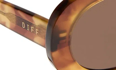 Diff Lainey 52mm Oval Sunglasses In Brown