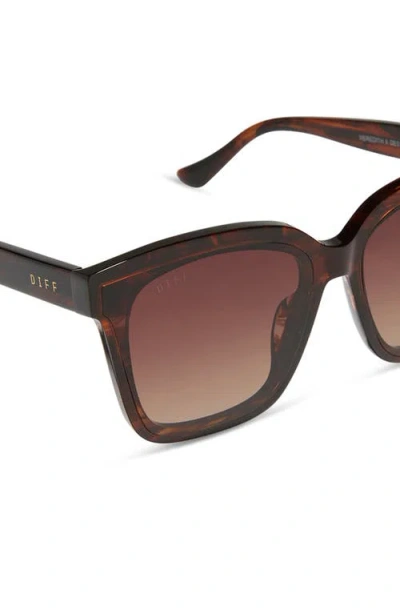 Diff Meredith Ii 59mm Square Sunglasses In Brown