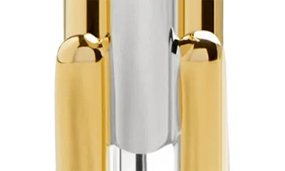 Monica Vinader Signature Two-tone Hoop Earrings In Metallic