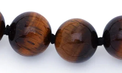 Monica Vinader X Kate Young Tiger's Eye Necklace In Brown