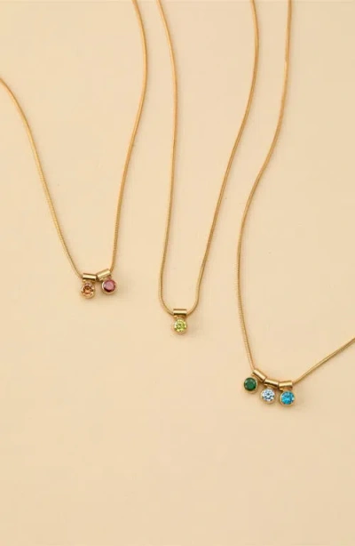Set & Stones Ellie Multiple Birthstone Pendant Necklace In Gold