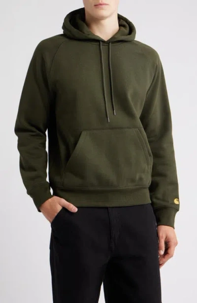 Carhartt Work In Progress Chase Fleece Hoodie In Green
