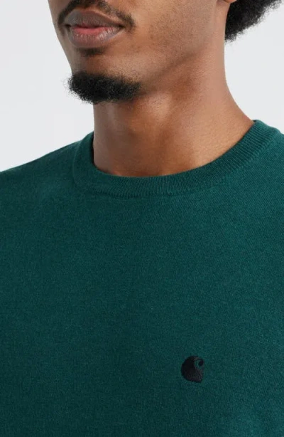 Carhartt Work In Progress Madison Lambswool Blend Sweater In Green