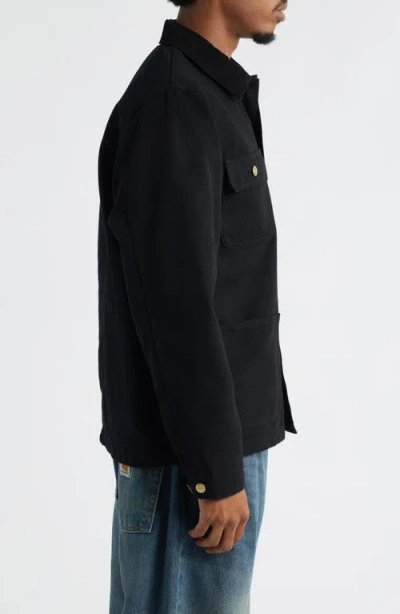 Carhartt Work In Progress Michigan Canvas Coat In Blue