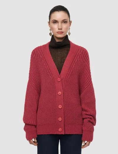 Joseph Cirrus Wool Cashmere Cardigan In Pink