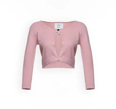Maison Sél Women's Cashmere Crop Cardigan – Pink In Pink