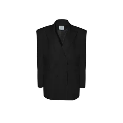 Vestiaire D'un Oiseau Libre Women's Black Double – Breasted Blazer In Black