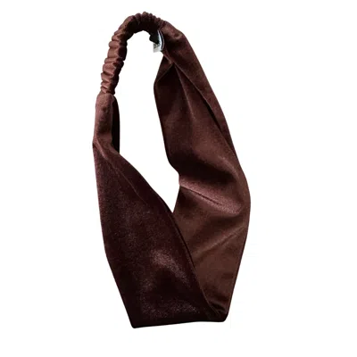 Sylki Women's Velvet Headband - Chocolate Brown In Brown