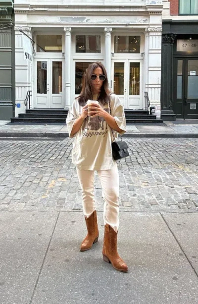 Stivali New York Suede Unstoppable Western Cowboy Boots In Brown