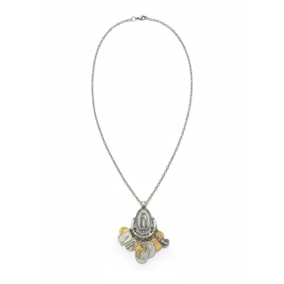 By Virgo Women's Silver / Gold Isandra Charm Silver- Gold Neklace In Multi