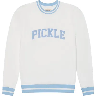 Ellsworth + Ivey Sweatshirt Collegiate Pickle In White