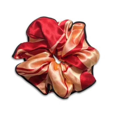 Rakhsh Rakhshi Women's Carmine Sunset Italian Silk Twill Scrunchie In Red