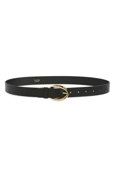 Vince Leather Belt In Black