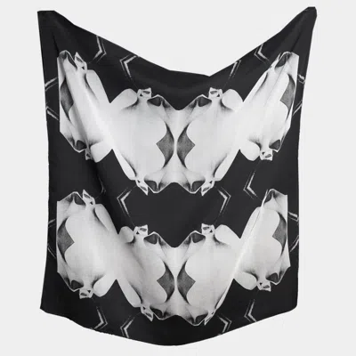 Babs Boutique Nyc Women's Black / White Silk Square Scarf - Gaudi - Black & White In Multi