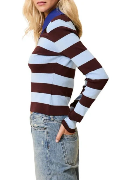 Solid & Striped The Debra Rugby Stripe Top In Brown