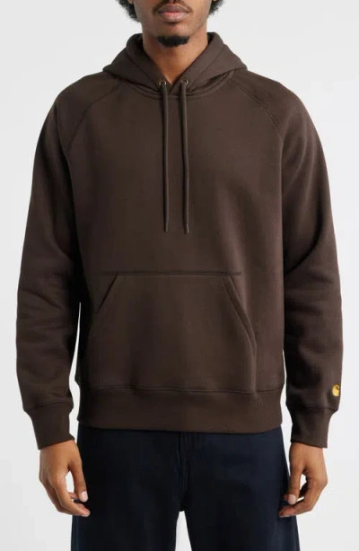 Carhartt Work In Progress Chase Fleece Hoodie In Brown