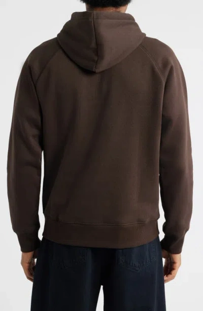 Carhartt Work In Progress Chase Fleece Hoodie In Brown