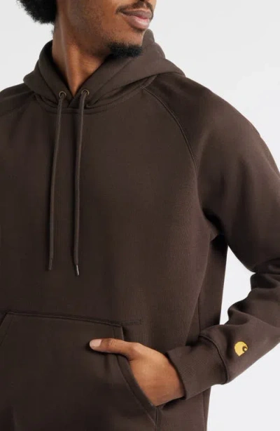 Carhartt Work In Progress Chase Fleece Hoodie In Brown