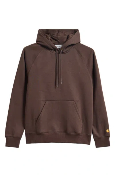 Carhartt Work In Progress Chase Fleece Hoodie In Brown