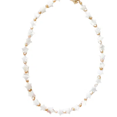 Taylor Reese Women's White Mother Of Pearl Star Necklace In White