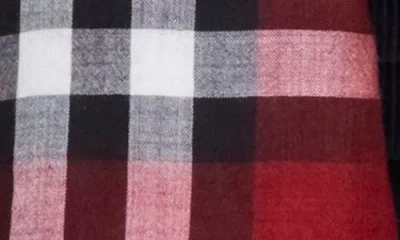 Burberry Reversible Check Wool Silk Scarf In Red