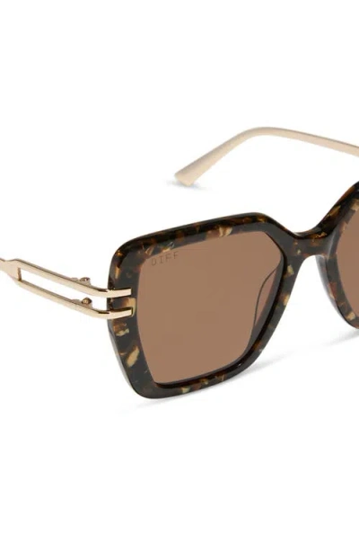 Diff Dasha 50mm Square Sunglasses In Brown