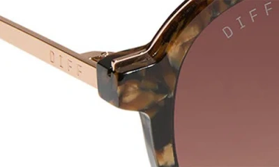 Diff Tosca Iii 56mm Aviator Sunglasses In Brown