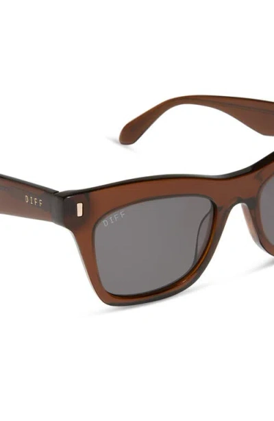 Diff Bradley 50mm Cat Eye Sunglasses In Brown