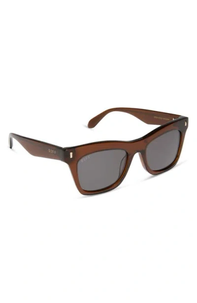 Diff Bradley 50mm Cat Eye Sunglasses In Brown