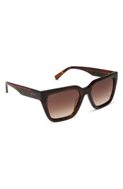Diff Amara 54mm Square Sunglasses In Brown
