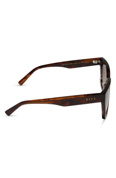Diff Amara 54mm Square Sunglasses In Brown
