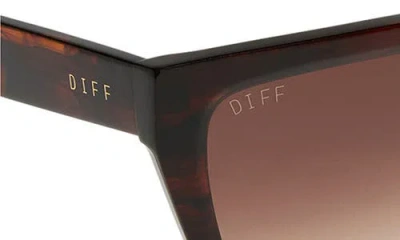 Diff Amara 54mm Square Sunglasses In Brown