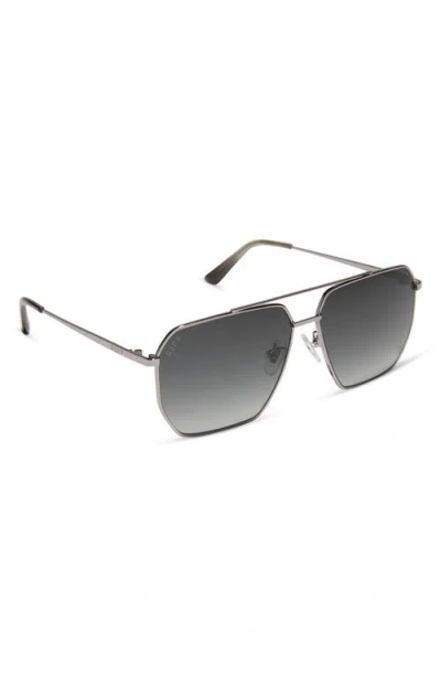 Diff Berkely 59mm Polarized Gradient Navigator Sunglasses In Gray