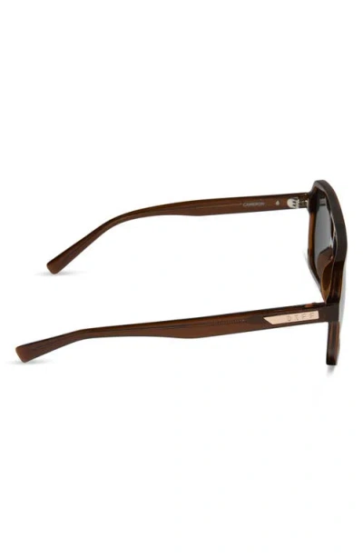 Diff Cameron 57mm Polarized Navigator Sunglasses In Brown