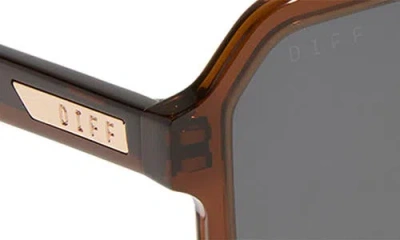 Diff Cameron 57mm Polarized Navigator Sunglasses In Brown