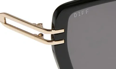 Diff Dasha 50mm Square Sunglasses In Black